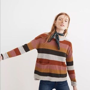Madewell Patch Pocket Pullover Sweater in Walton Stripe